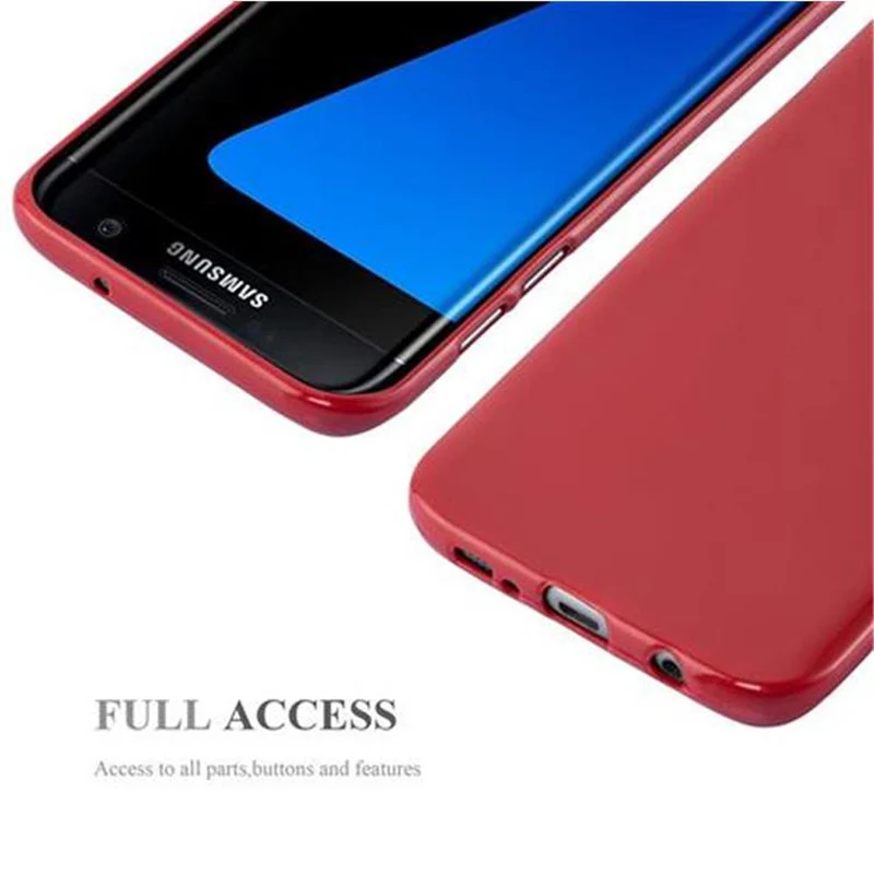 Cadorabo Hülle kompatibel mit Samsung Galaxy S7 EDGE Schutzhülle aus flexiblem TPU Silikon