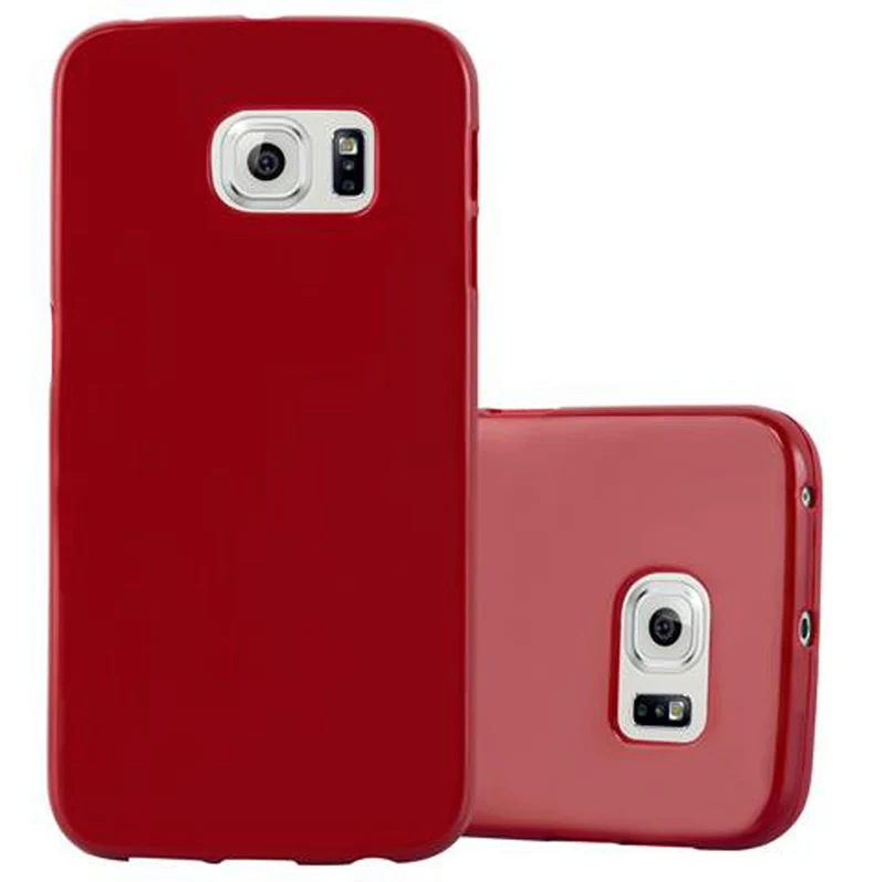 Cadorabo Hülle kompatibel mit Samsung Galaxy S6 EDGE Schutzhülle aus flexiblem TPU Silikon