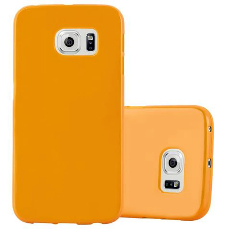 Cadorabo Hülle kompatibel mit Samsung Galaxy S6 EDGE Schutzhülle aus flexiblem TPU Silikon