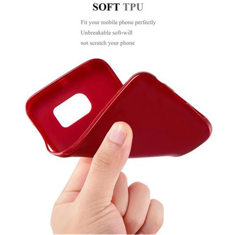 Cadorabo Hülle kompatibel mit Samsung Galaxy S6 EDGE Schutzhülle aus flexiblem TPU Silikon