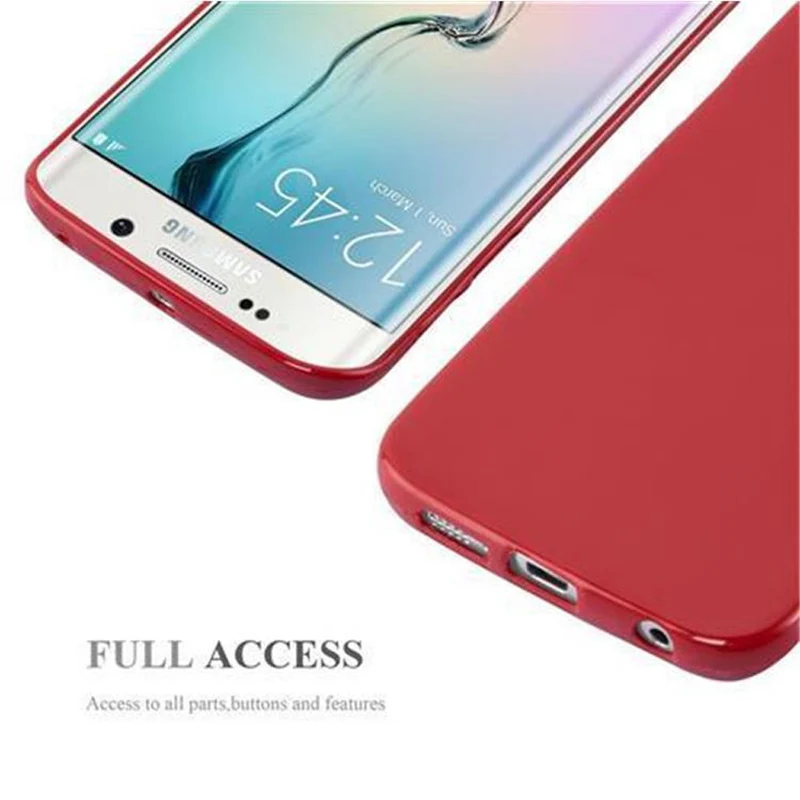 Cadorabo Hülle kompatibel mit Samsung Galaxy S6 EDGE Schutzhülle aus flexiblem TPU Silikon