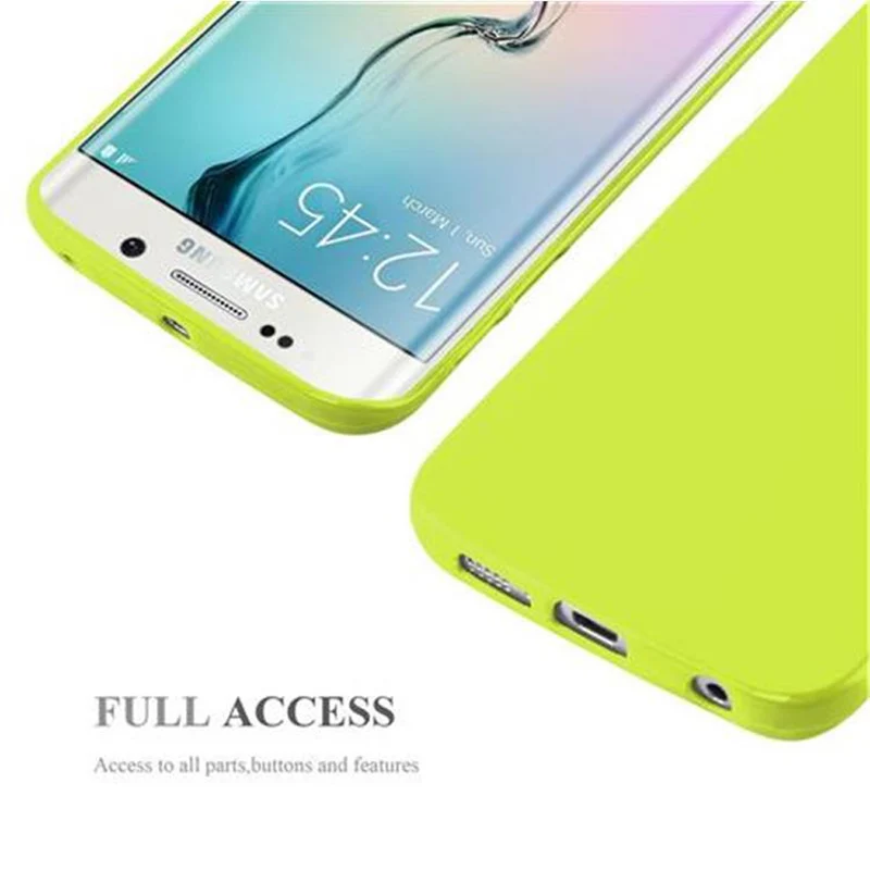 Cadorabo Hülle kompatibel mit Samsung Galaxy S6 EDGE Schutzhülle aus flexiblem TPU Silikon