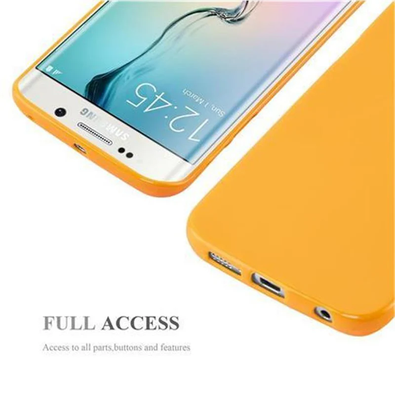 Cadorabo Hülle kompatibel mit Samsung Galaxy S6 EDGE Schutzhülle aus flexiblem TPU Silikon