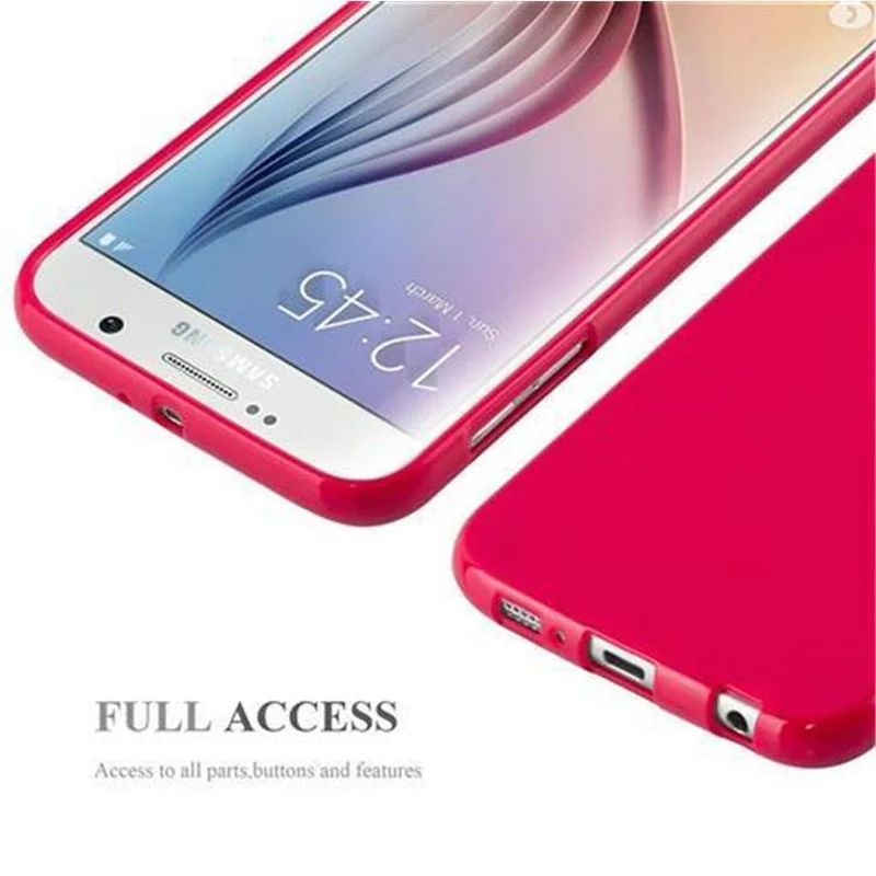 Cadorabo Hülle kompatibel mit Samsung Galaxy S6 Schutzhülle aus flexiblem TPU Silikon