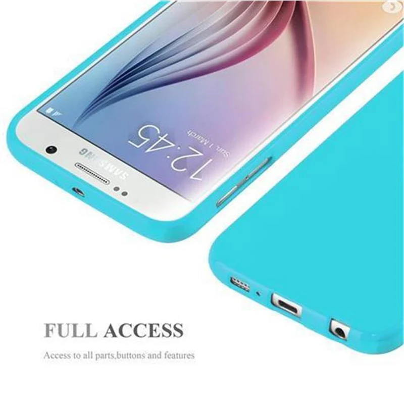 Cadorabo Hülle kompatibel mit Samsung Galaxy S6 Schutzhülle aus flexiblem TPU Silikon