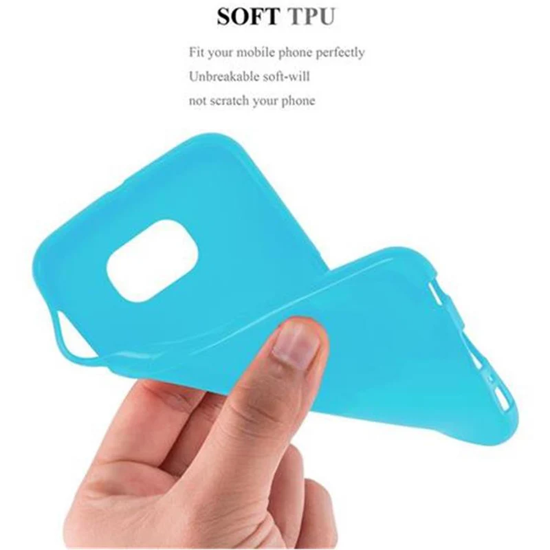 Cadorabo Hülle kompatibel mit Samsung Galaxy S6 Schutzhülle aus flexiblem TPU Silikon