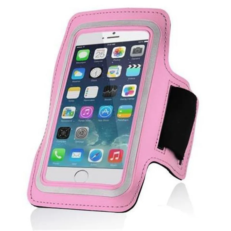 Cadorabo Neopren Smartphone Sport Armband Fitnessstudio Jogging Armband Oberarmtasche kompatibel mit 3.7 - 4.5 Zoll 3.7 - 4.5 Zoll Handys mit Schlüsselfach und Kopfhöreranschluss in WEIß