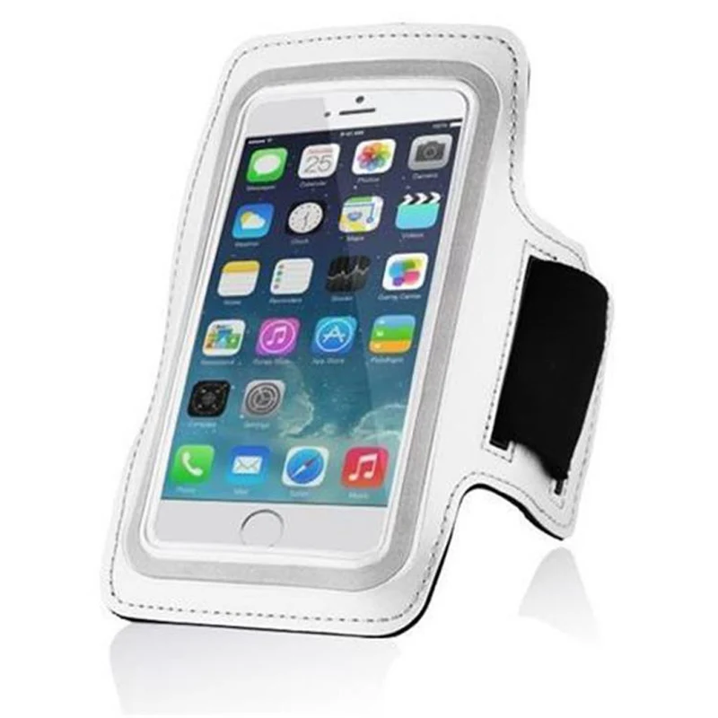 Cadorabo Neopren Smartphone Sport Armband Fitnessstudio Jogging Armband Oberarmtasche kompatibel mit 4.5 - 5 Zoll 4.5 - 5 Zoll Handys mit Schlüsselfach und Kopfhöreranschluss in BLAU