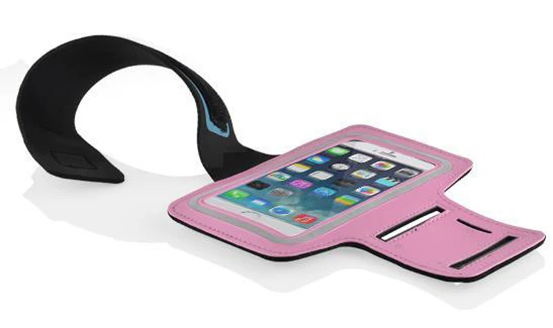 Cadorabo Neopren Smartphone Sport Armband Fitnessstudio Jogging Armband Oberarmtasche kompatibel mit 4.5 - 5 Zoll 4.5 - 5 Zoll Handys mit Schlüsselfach und Kopfhöreranschluss in BLAU