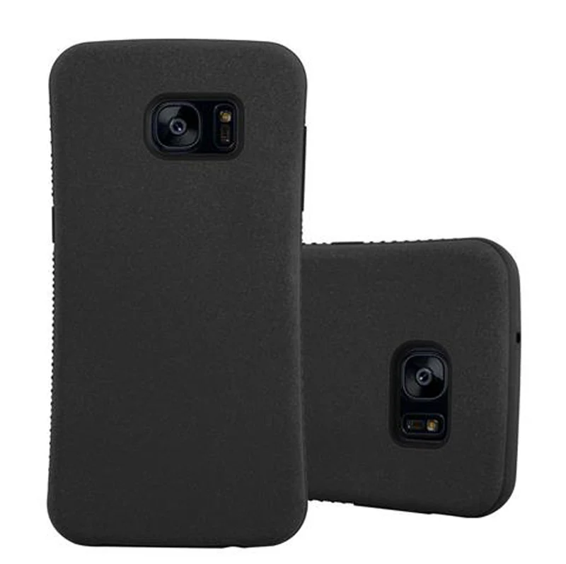 Cadorabo Hülle kompatibel mit Samsung Galaxy S7 EDGE Hard Case Schutzhülle Small Waist mit rutschfestem Gummi-Rücken
