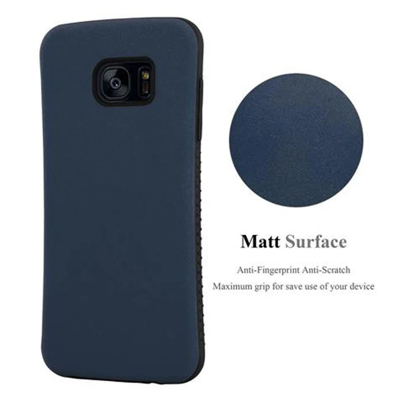 Cadorabo Hülle kompatibel mit Samsung Galaxy S7 EDGE Hard Case Schutzhülle Small Waist mit rutschfestem Gummi-Rücken