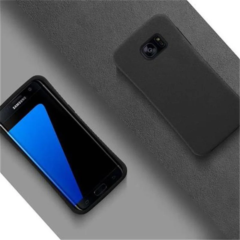 Cadorabo Hülle kompatibel mit Samsung Galaxy S7 EDGE Hard Case Schutzhülle Small Waist mit rutschfestem Gummi-Rücken