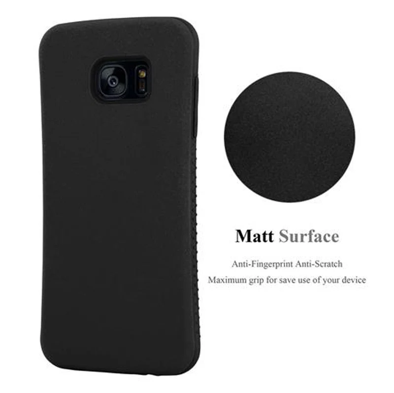 Cadorabo Hülle kompatibel mit Samsung Galaxy S7 EDGE Hard Case Schutzhülle Small Waist mit rutschfestem Gummi-Rücken