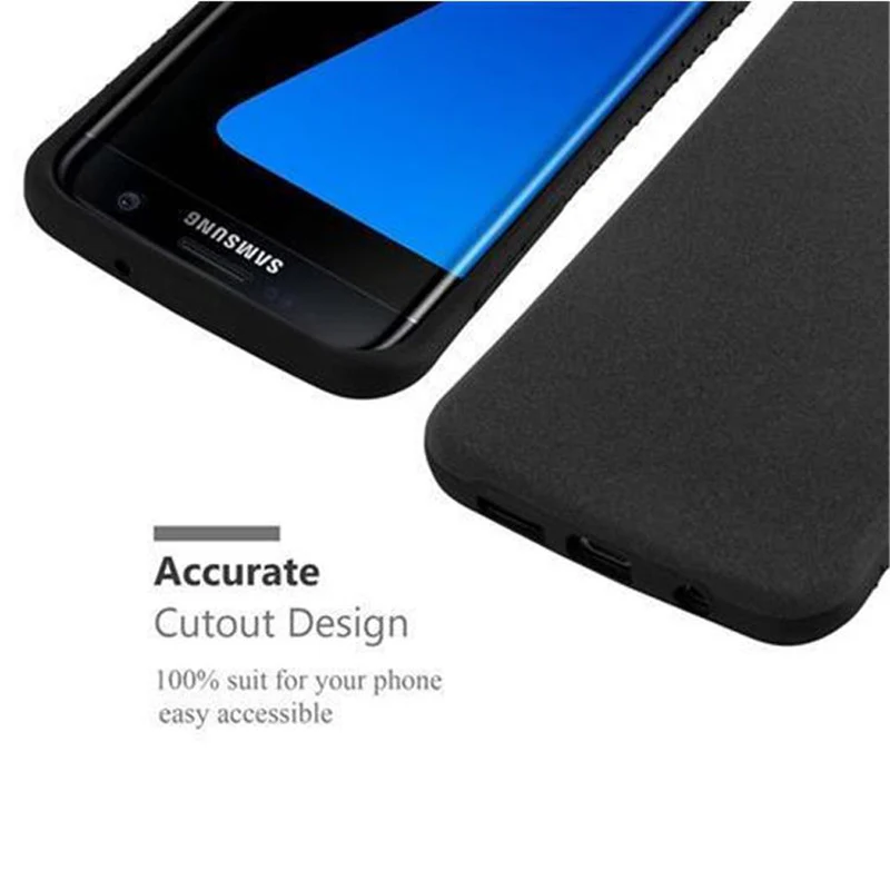 Cadorabo Hülle kompatibel mit Samsung Galaxy S7 EDGE Hard Case Schutzhülle Small Waist mit rutschfestem Gummi-Rücken