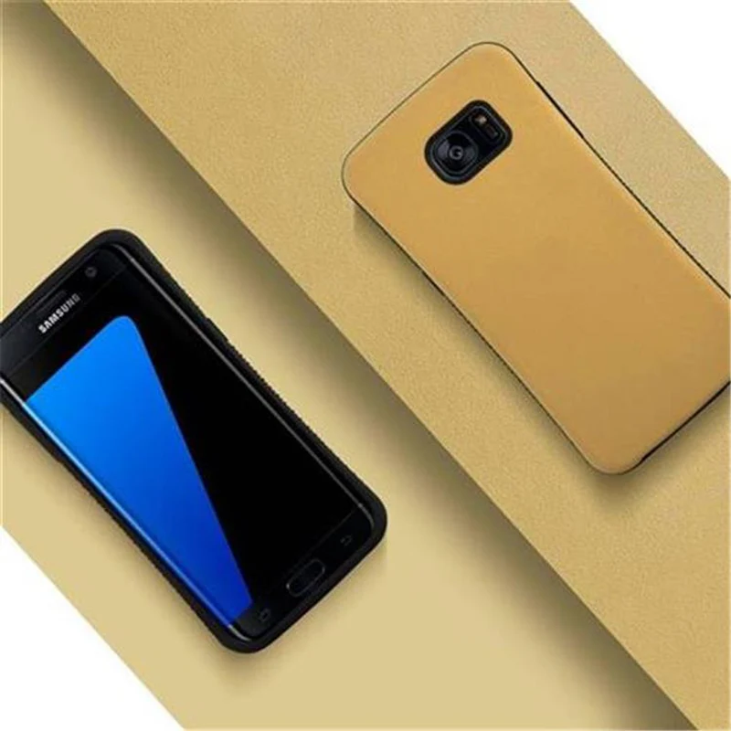 Cadorabo Hülle kompatibel mit Samsung Galaxy S7 EDGE Hard Case Schutzhülle Small Waist mit rutschfestem Gummi-Rücken