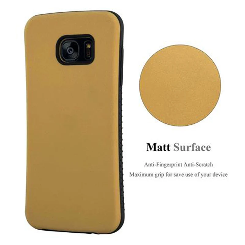 Cadorabo Hülle kompatibel mit Samsung Galaxy S7 EDGE Hard Case Schutzhülle Small Waist mit rutschfestem Gummi-Rücken