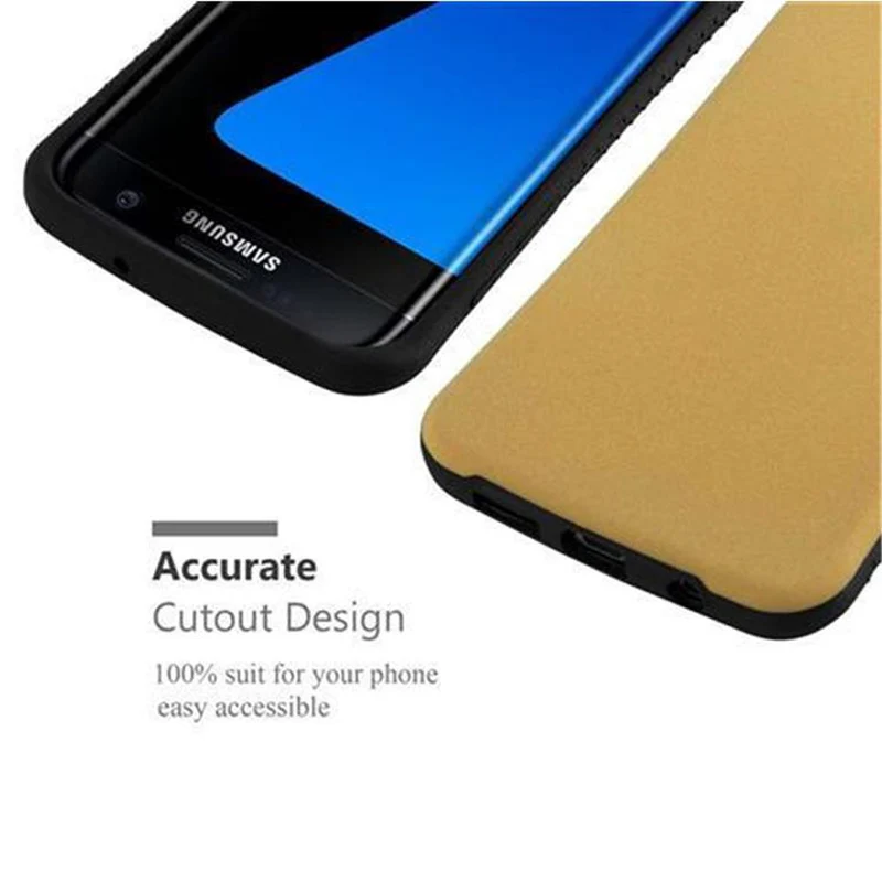 Cadorabo Hülle kompatibel mit Samsung Galaxy S7 EDGE Hard Case Schutzhülle Small Waist mit rutschfestem Gummi-Rücken