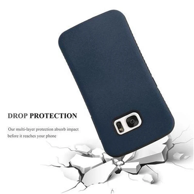 Cadorabo Hülle kompatibel mit Samsung Galaxy S7 Hard Case Schutzhülle Small Waist mit rutschfestem Gummi-Rücken