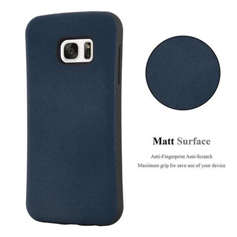 Cadorabo Hülle kompatibel mit Samsung Galaxy S7 Hard Case Schutzhülle Small Waist mit rutschfestem Gummi-Rücken