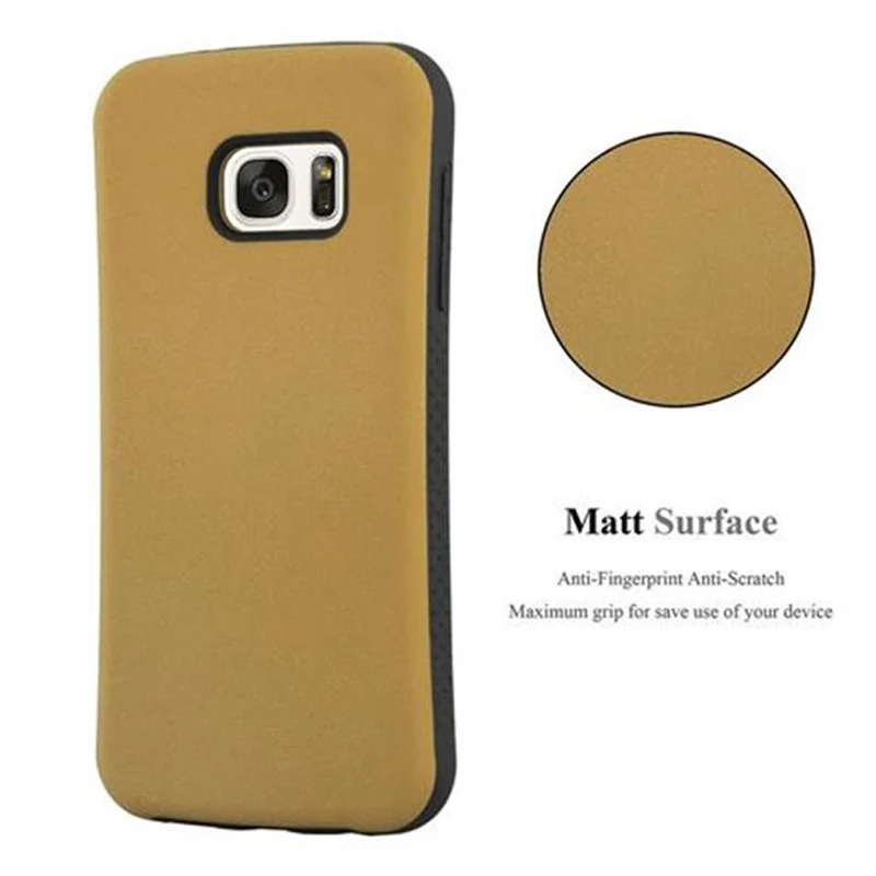Cadorabo Hülle kompatibel mit Samsung Galaxy S7 Hard Case Schutzhülle Small Waist mit rutschfestem Gummi-Rücken