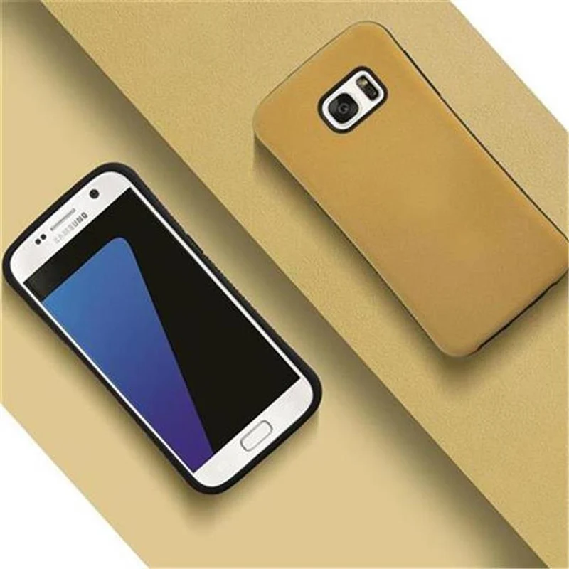 Cadorabo Hülle kompatibel mit Samsung Galaxy S7 Hard Case Schutzhülle Small Waist mit rutschfestem Gummi-Rücken