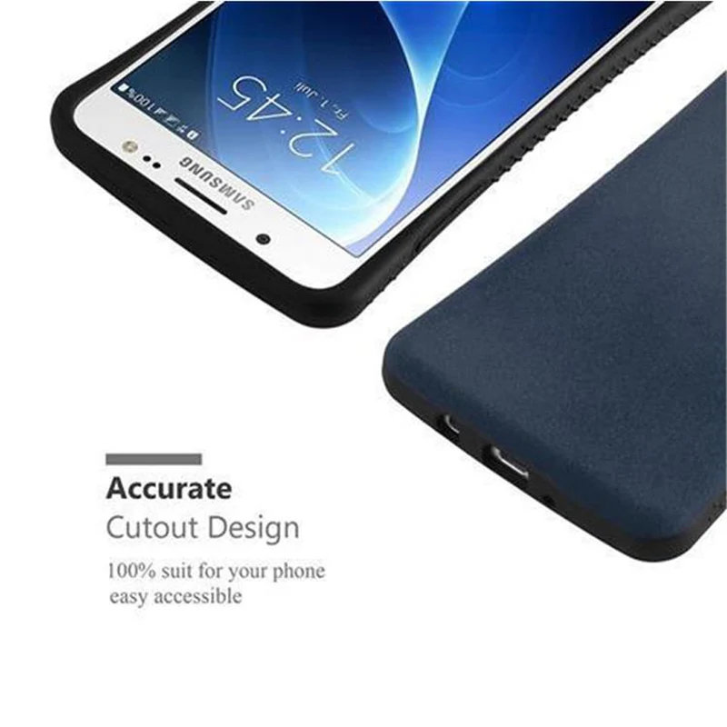 Cadorabo Hülle kompatibel mit Samsung Galaxy J5 2016 Hard Case Schutzhülle Small Waist mit rutschfestem Gummi-Rücken