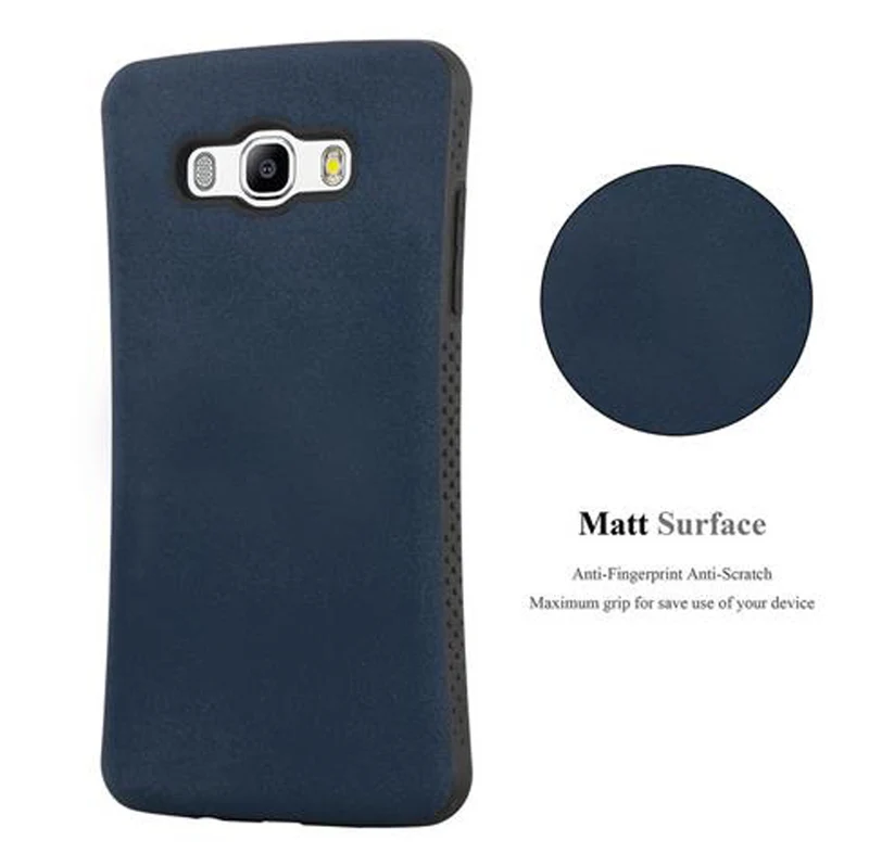 Cadorabo Hülle kompatibel mit Samsung Galaxy J5 2016 Hard Case Schutzhülle Small Waist mit rutschfestem Gummi-Rücken