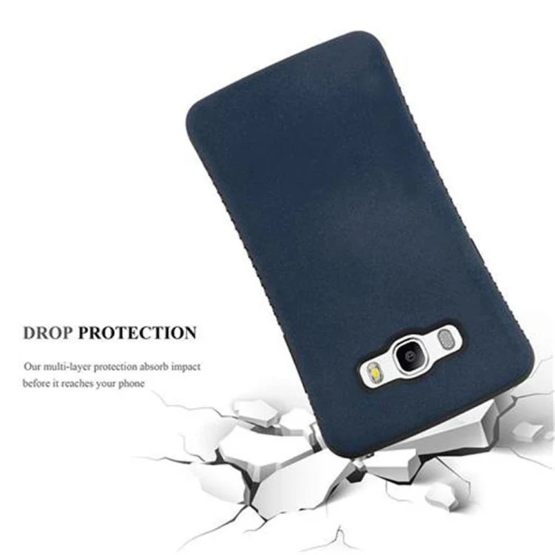 Cadorabo Hülle kompatibel mit Samsung Galaxy J5 2016 Hard Case Schutzhülle Small Waist mit rutschfestem Gummi-Rücken
