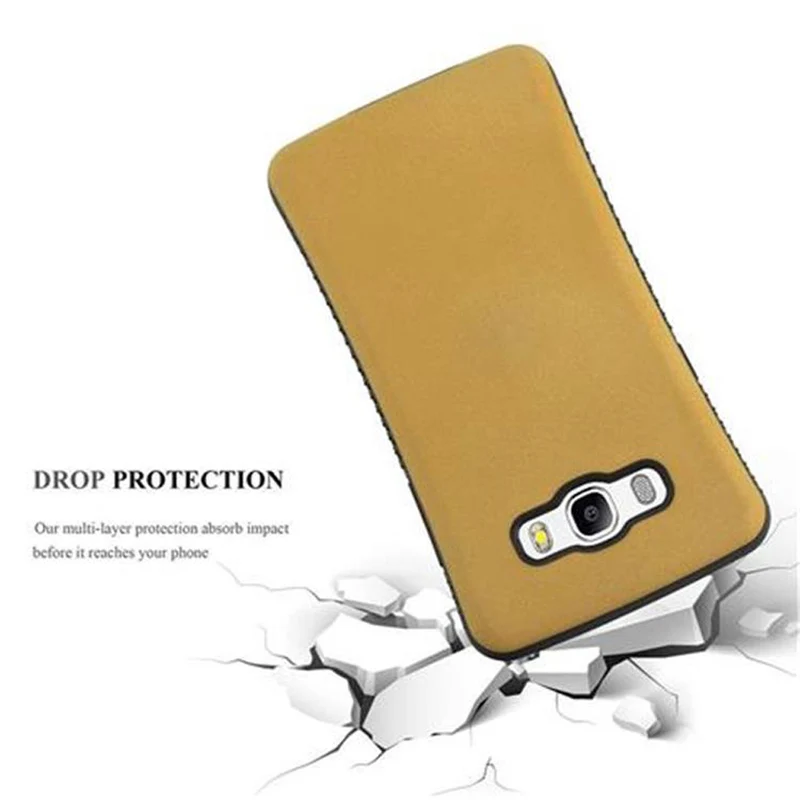 Cadorabo Hülle kompatibel mit Samsung Galaxy J5 2016 Hard Case Schutzhülle Small Waist mit rutschfestem Gummi-Rücken