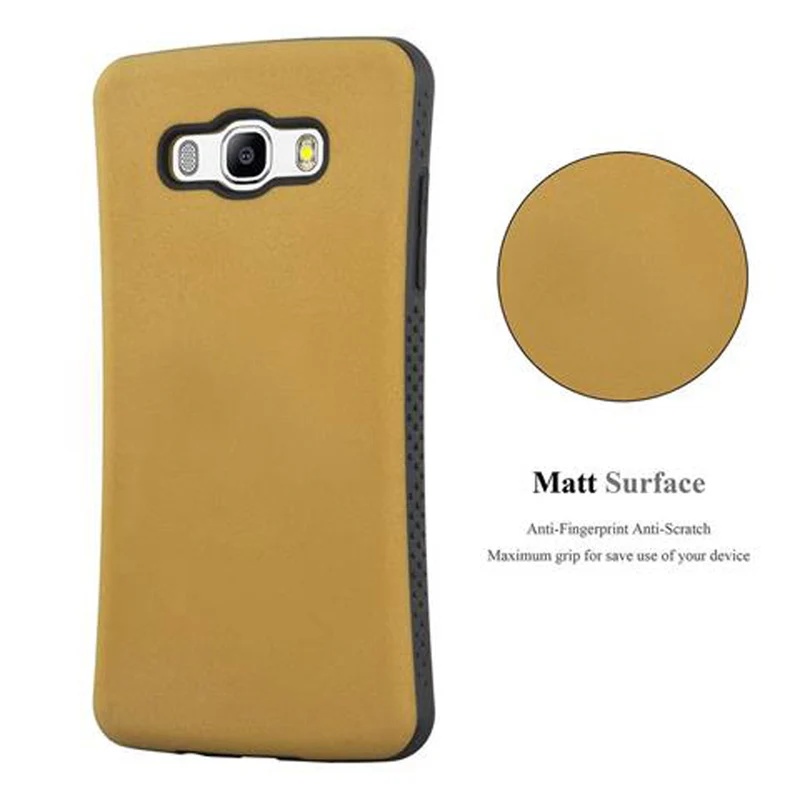 Cadorabo Hülle kompatibel mit Samsung Galaxy J5 2016 Hard Case Schutzhülle Small Waist mit rutschfestem Gummi-Rücken