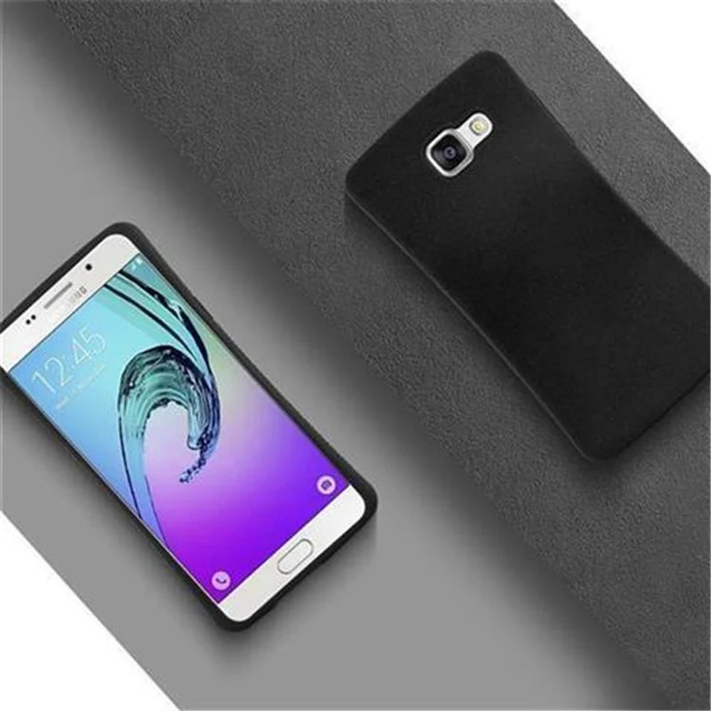 Cadorabo Hülle kompatibel mit Samsung Galaxy A5 2016 Hard Case Schutzhülle Small Waist mit rutschfestem Gummi-Rücken