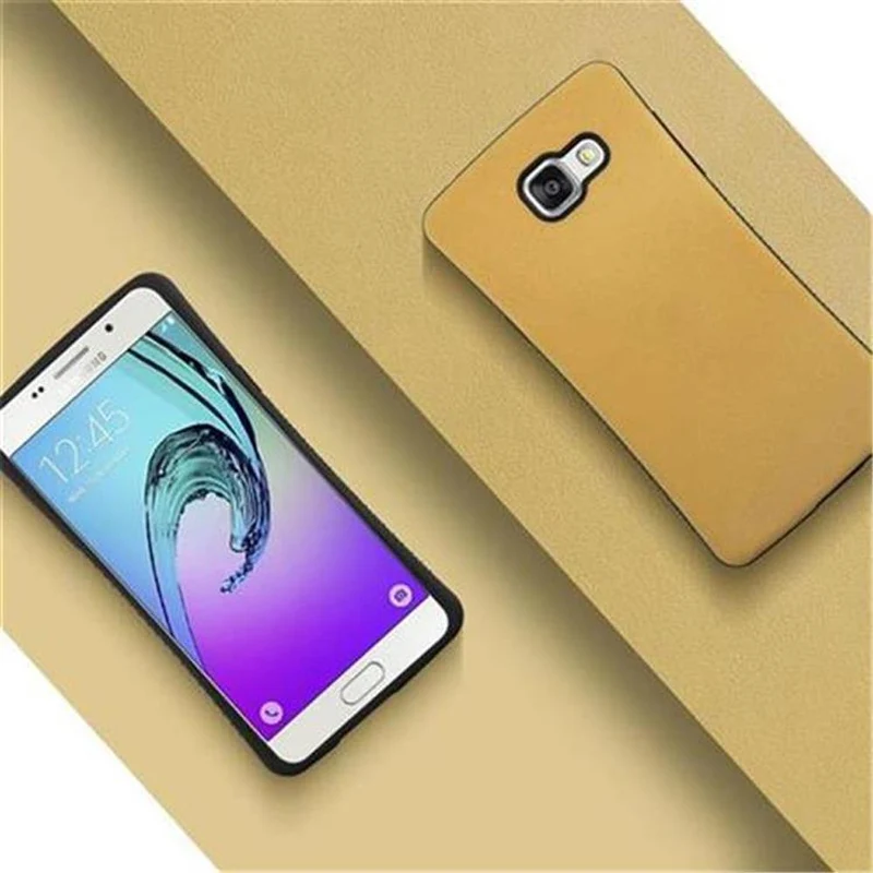 Cadorabo Hülle kompatibel mit Samsung Galaxy A5 2016 Hard Case Schutzhülle Small Waist mit rutschfestem Gummi-Rücken