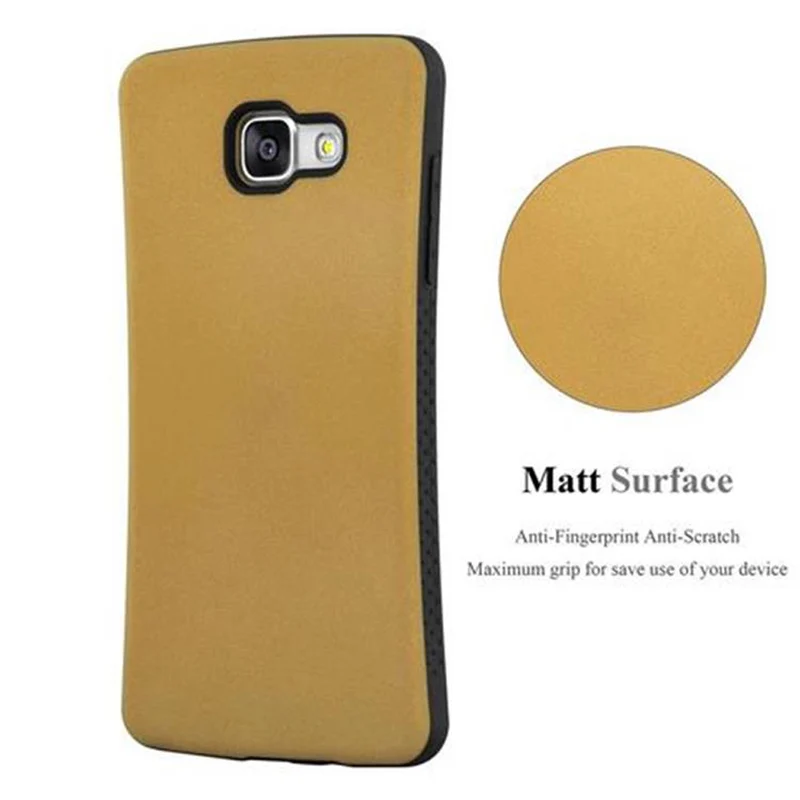 Cadorabo Hülle kompatibel mit Samsung Galaxy A5 2016 Hard Case Schutzhülle Small Waist mit rutschfestem Gummi-Rücken