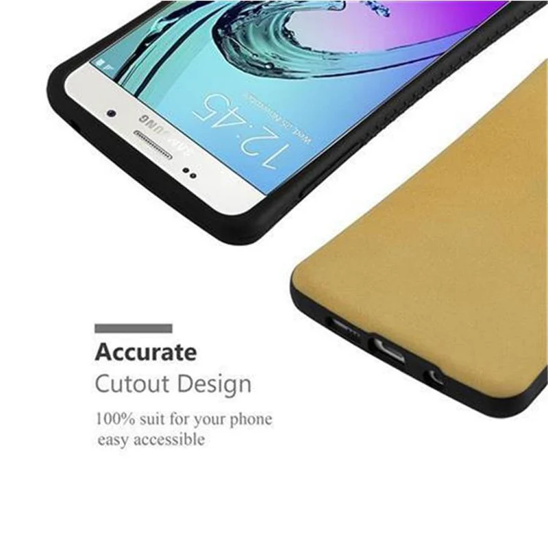 Cadorabo Hülle kompatibel mit Samsung Galaxy A5 2016 Hard Case Schutzhülle Small Waist mit rutschfestem Gummi-Rücken
