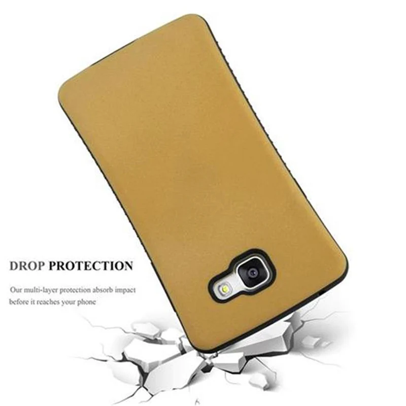 Cadorabo Hülle kompatibel mit Samsung Galaxy A5 2016 Hard Case Schutzhülle Small Waist mit rutschfestem Gummi-Rücken