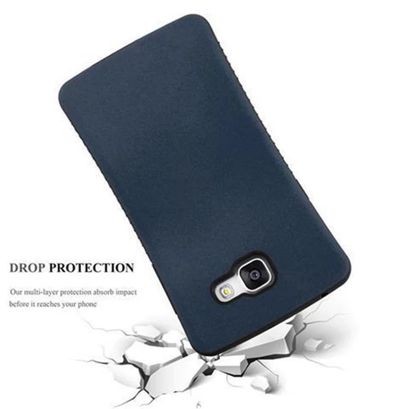 Cadorabo Hülle kompatibel mit Samsung Galaxy A3 2016 Hard Case Schutzhülle Small Waist mit rutschfestem Gummi-Rücken