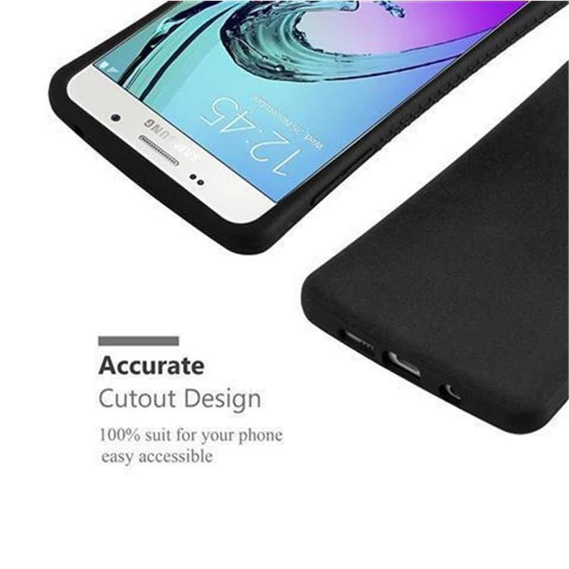 Cadorabo Hülle kompatibel mit Samsung Galaxy A3 2016 Hard Case Schutzhülle Small Waist mit rutschfestem Gummi-Rücken