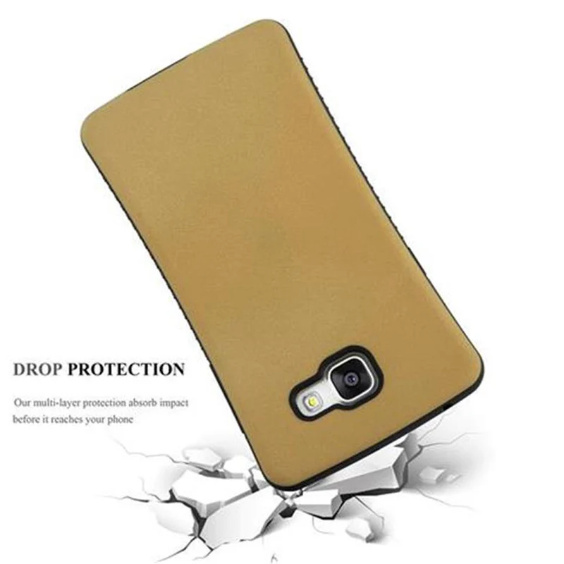 Cadorabo Hülle kompatibel mit Samsung Galaxy A3 2016 Hard Case Schutzhülle Small Waist mit rutschfestem Gummi-Rücken