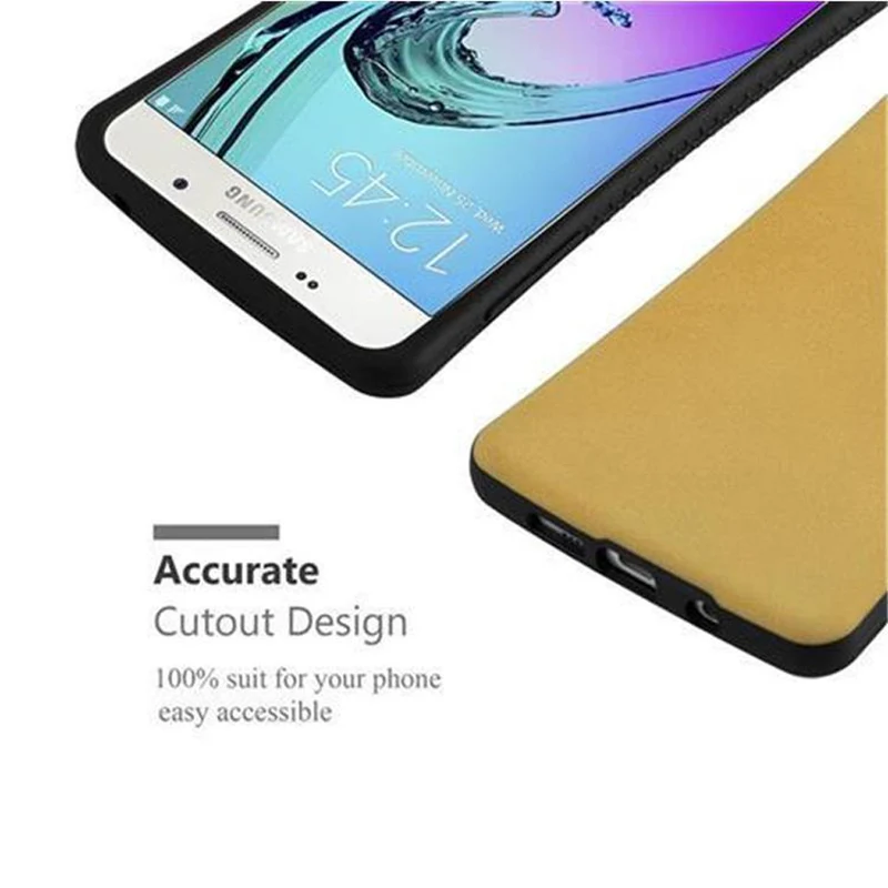 Cadorabo Hülle kompatibel mit Samsung Galaxy A3 2016 Hard Case Schutzhülle Small Waist mit rutschfestem Gummi-Rücken