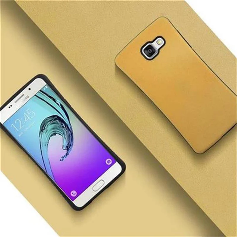 Cadorabo Hülle kompatibel mit Samsung Galaxy A3 2016 Hard Case Schutzhülle Small Waist mit rutschfestem Gummi-Rücken