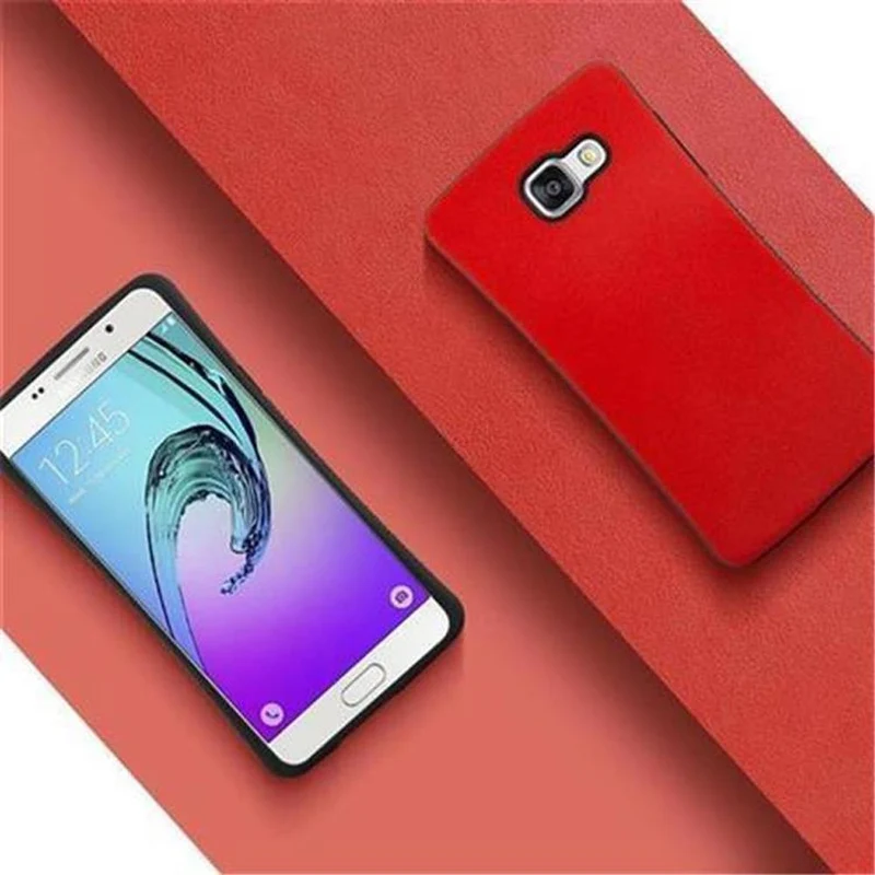 Cadorabo Hülle kompatibel mit Samsung Galaxy A3 2016 Hard Case Schutzhülle Small Waist mit rutschfestem Gummi-Rücken