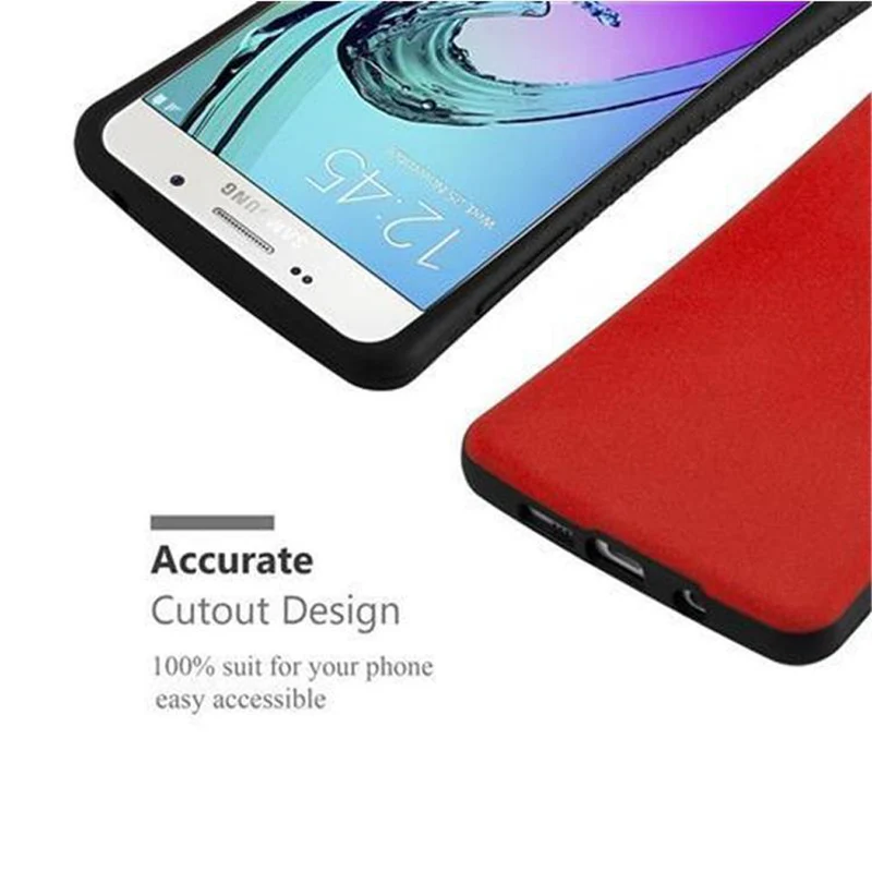 Cadorabo Hülle kompatibel mit Samsung Galaxy A3 2016 Hard Case Schutzhülle Small Waist mit rutschfestem Gummi-Rücken