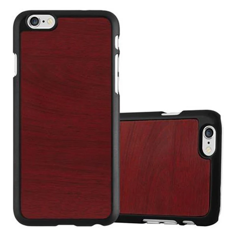 Cadorabo Hülle kompatibel mit Apple iPhone 6 / 6S Hard Case Schutzhülle in Holz Optik gegen Kratzer und Stöße