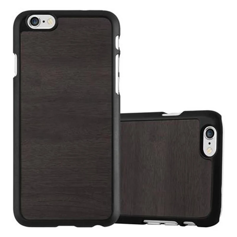 Cadorabo Hülle kompatibel mit Apple iPhone 6 / 6S Hard Case Schutzhülle in Holz Optik gegen Kratzer und Stöße
