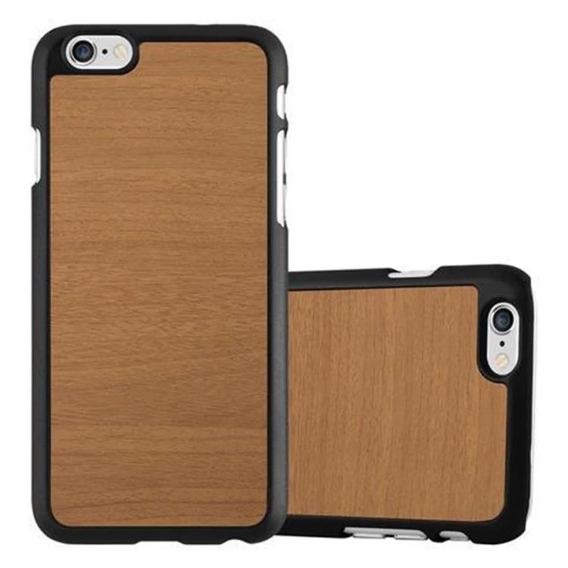 Cadorabo Hülle kompatibel mit Apple iPhone 6 / 6S Hard Case Schutzhülle in Holz Optik gegen Kratzer und Stöße