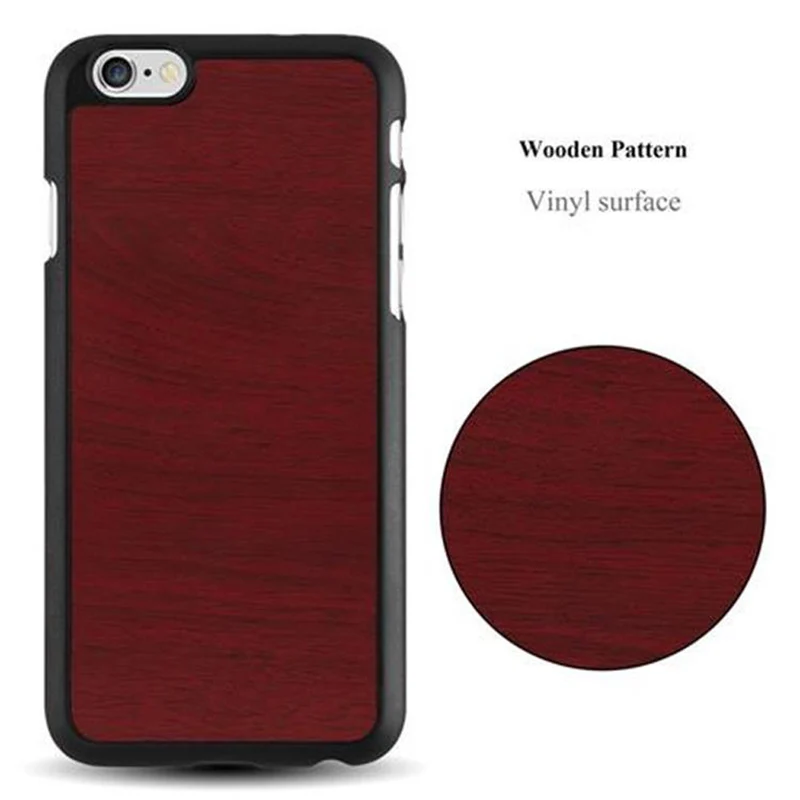 Cadorabo Hülle kompatibel mit Apple iPhone 6 / 6S Hard Case Schutzhülle in Holz Optik gegen Kratzer und Stöße