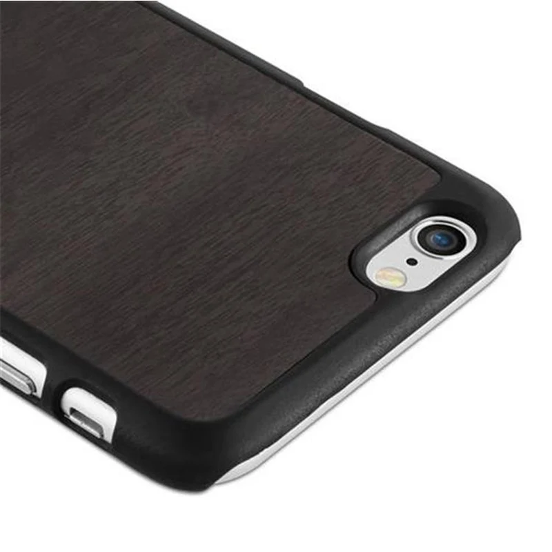 Cadorabo Hülle kompatibel mit Apple iPhone 6 / 6S Hard Case Schutzhülle in Holz Optik gegen Kratzer und Stöße