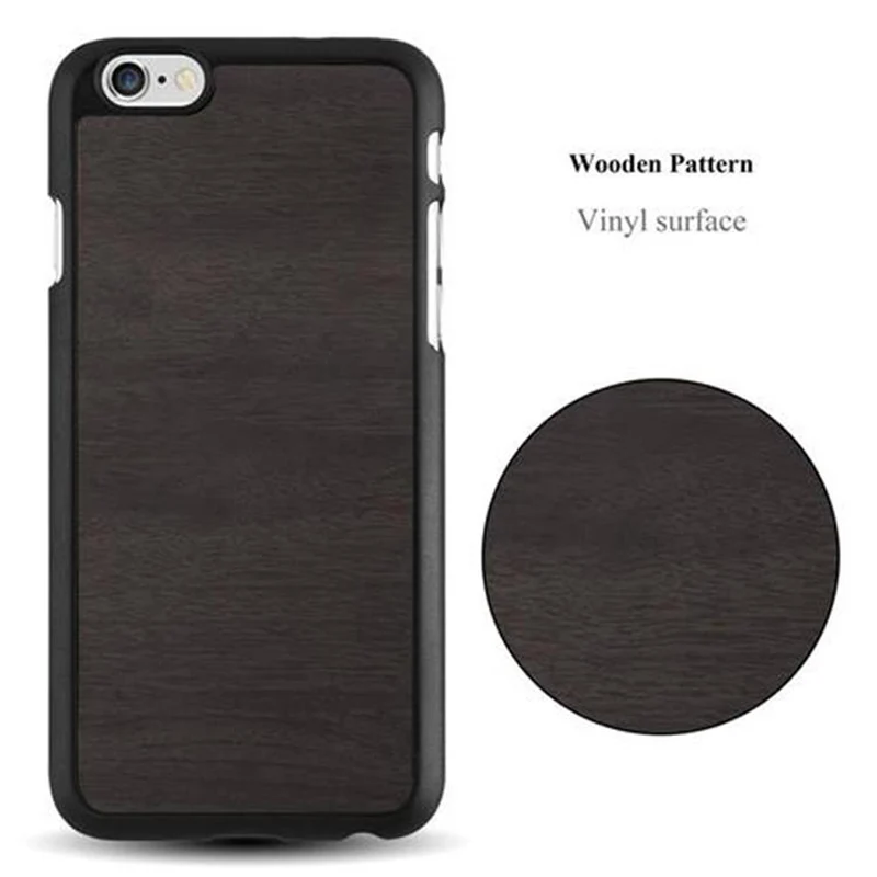 Cadorabo Hülle kompatibel mit Apple iPhone 6 / 6S Hard Case Schutzhülle in Holz Optik gegen Kratzer und Stöße