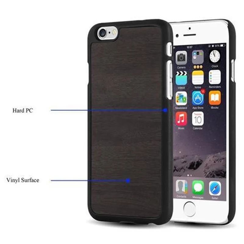 Cadorabo Hülle kompatibel mit Apple iPhone 6 / 6S Hard Case Schutzhülle in Holz Optik gegen Kratzer und Stöße