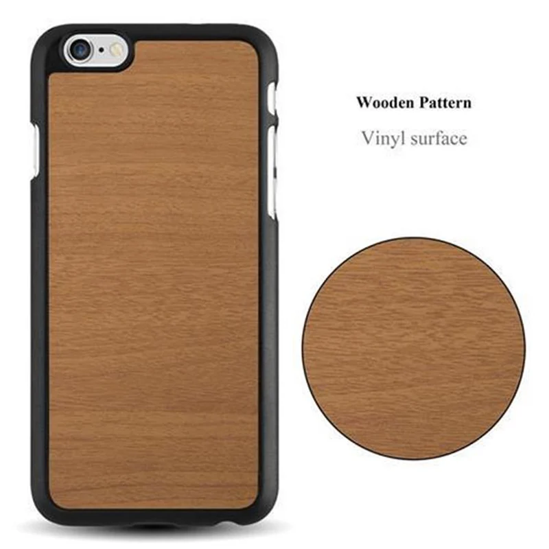 Cadorabo Hülle kompatibel mit Apple iPhone 6 / 6S Hard Case Schutzhülle in Holz Optik gegen Kratzer und Stöße